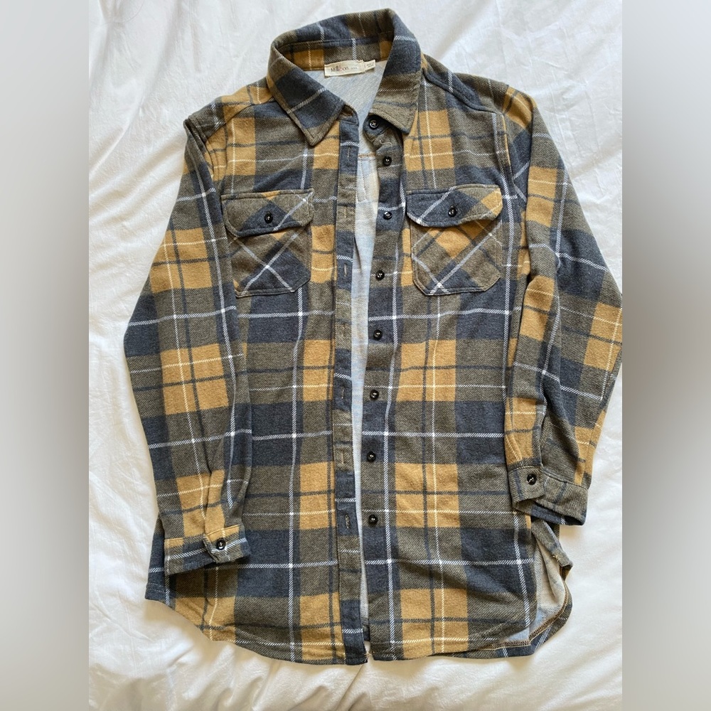 Millibon Oversized Plaid Flannel Shirt size S